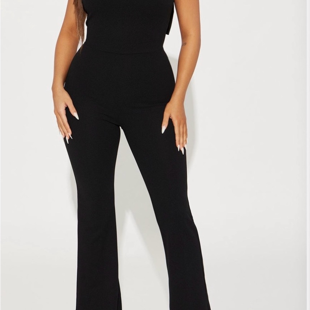 Fashion Nova Black Flare Jumpsuit